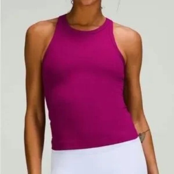 Lululemon Align Waist Length Racerback Tank Top Magenta Purple - Picture 1 of 4
